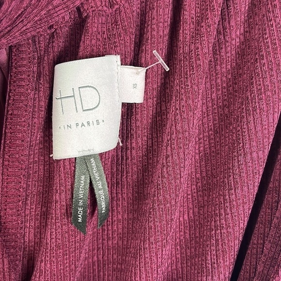 Anthropologie HD in Paris Jacenta Burgundy Wide Leg Jumpsuit Size XS - Picture 6 of 12